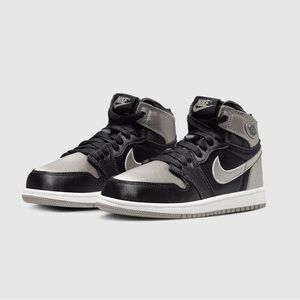 Nike Jordan 1 Retro High OG (PS) - Size 3Y - Black/Medium Grey-White - NWB